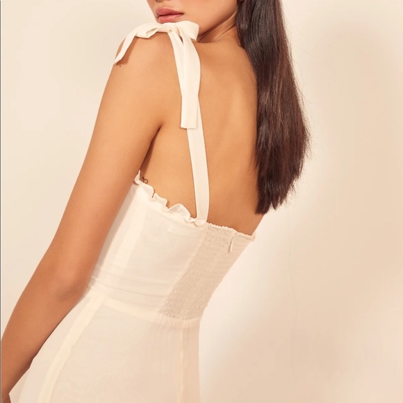 NWT Reformation Nikita Dress Ivory - Picture 6 of 8